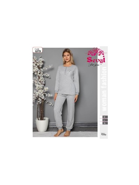 PIŻAMA DAMSKA TURECKA. SIZE M-XL (3SZT/PACZKA) KOLOR JAK NA ZDZIĘCIU