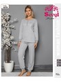 PIŻAMA DAMSKA TURECKA. SIZE M-XL (3SZT/PACZKA) KOLOR JAK NA ZDZIĘCIU