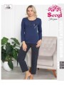 PIŻAMA DAMSKA TURECKA. SIZE M-XL (3SZT/PACZKA) KOLOR JAK NA ZDZIĘCIU