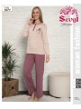 PIŻAMA DAMSKA TURECKA. SIZE M-XL (3SZT/PACZKA) KOLOR JAK NA ZDZIĘCIU