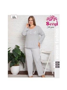 PIŻAMA DAMSKA TURECKA. SIZE 2XL-4XL (3SZT/PACZKA) KOLOR JAK NA ZDZIĘCIU