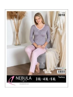 PIŻAMA DAMSKA TURECKA. SIZE 3XL-5XL (3SZT/PACZKA) KOLOR JAK NA ZDZIĘCIU