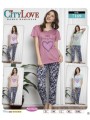 PIŻAMA DAMSKA TURECKA. SIZE S-2XL (5SZT/PACZKA) KOLOR JAK NA ZDZIĘCIU