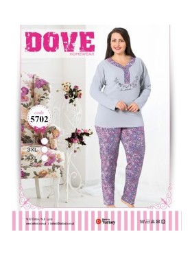 PIŻAMA DAMSKA TURECKA. SIZE: 3XL-5XL ( 3 SZT/PACZKA ) KOLOR JAK NA ZDZIĘCIU
