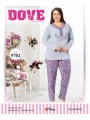 PIŻAMA DAMSKA TURECKA. SIZE: 3XL-5XL ( 3 SZT/PACZKA ) KOLOR JAK NA ZDZIĘCIU
