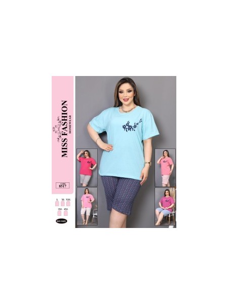 PIŻAMA DAMSKA TURECKA. SIZE: L-4XL ( 5 SZT/PACZKA ) KOLOR JAK NA ZDZIĘCIU