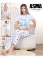 PIŻAMA DAMSKA TURECKA. SIZE: S-2XL ( 5 SZT/PACZKA ) KOLOR JAK NA ZDZIĘCIU