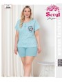 PIŻAMA DAMSKA TURECKA. SIZE: 2XL-4XL ( 3 SZT/PACZKA ) KOLOR JAK NA ZDZIĘCIU