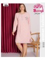 KOSZULA NOCNA DAMSKA TURECKA. SIZE: 2XL-4XL ( 3 SZT/PACZKA ) KOLOR JAK NA ZDZIĘCIU