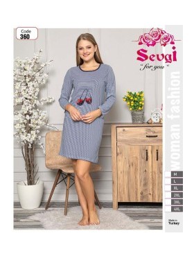 KOSZULA NOCNA DAMSKA TURECKA. SIZE: M-4XL ( 6 SZT/PACZKA ) KOLOR JAK NA ZDZIĘCIU