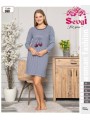 KOSZULA NOCNA DAMSKA TURECKA. SIZE: M-4XL ( 6 SZT/PACZKA ) KOLOR JAK NA ZDZIĘCIU