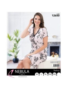 KOSZULA NOCNA WISKOZA TURECKA. SIZE: M-3XL ( 5 SZT/PACZKA ) KOLOR JAK NA ZDZIĘCIU