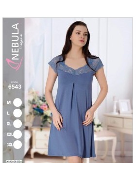 KOSZULA NOCNA WISKOZA TURECKA. SIZE: M-3XL ( 5 SZT/PACZKA ) KOLOR JAK NA ZDZIĘCIU