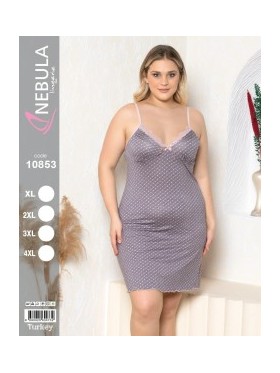 KOSZULA NOCNA WISKOZA TURECKA. SIZE: XL-4XL ( 4 SZT/PACZKA ) KOLOR JAK NA ZDZIĘCIU