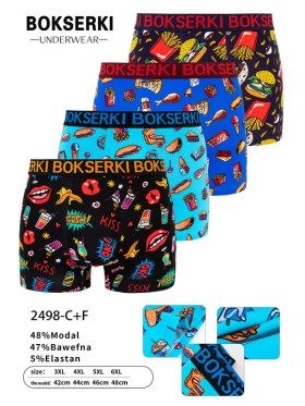 Bokserki Męskie, Size 3XL-6XL , Kolor Jak na zdzięciu (24szt/paczka)