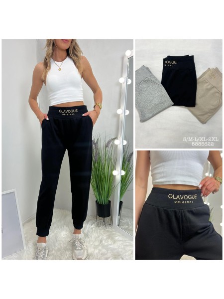 SPODNIE/LEGGINSY DAMSKIE. SIZE S-2XL, KOLOR: JAK NA ZDJĘCIU (12szt/paczka)
