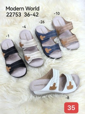Klapki Damskie. SIZE:36-42 (12PAR/PACZKA) KOLOR JAK NA ZDZICIU