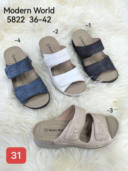 Klapki Damskie. SIZE:36-42 (12PAR/PACZKA) KOLOR JAK NA ZDZICIU