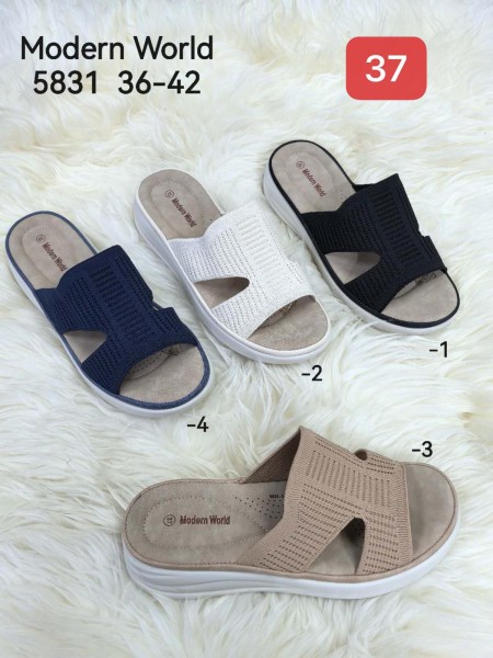 Klapki Damskie. SIZE:36-42 (12PAR/PACZKA) KOLOR JAK NA ZDZICIU