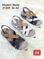 Sandały Damskie. SIZE:36-42 (12PAR/PACZKA) KOLOR JAK NA ZDZICIU