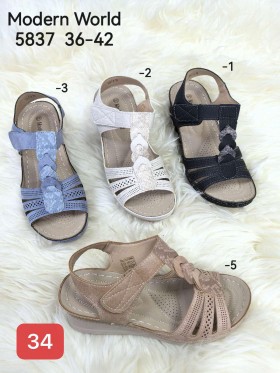 Sandały Damskie. SIZE:36-42 (12PAR/PACZKA) KOLOR JAK NA ZDZICIU