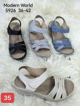 Sandały Damskie. SIZE:36-42 (12PAR/PACZKA) KOLOR JAK NA ZDZICIU