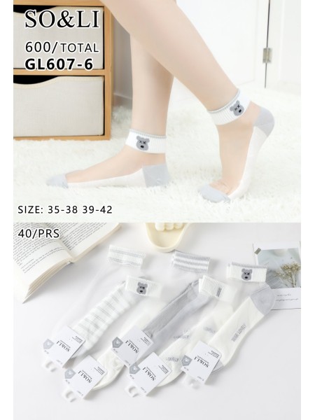 STOPKI DAMSKIE . SIZE: 35-42, (40 PAR/PACZKA) KOLOR JAK NA ZDZIĘCIU