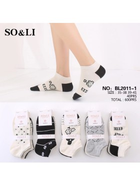 STOPKI DAMSKIE . SIZE: 35-42, (40 PAR/PACZKA) KOLOR JAK NA ZDZIĘCIU