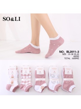 STOPKI DAMSKIE . SIZE: 35-42, (40 PAR/PACZKA) KOLOR JAK NA ZDZIĘCIU