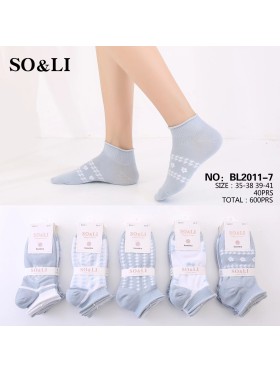 STOPKI DAMSKIE . SIZE: 35-42, (40 PAR/PACZKA) KOLOR JAK NA ZDZIĘCIU