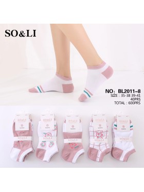 STOPKI DAMSKIE . SIZE: 35-42, (40 PAR/PACZKA) KOLOR JAK NA ZDZIĘCIU