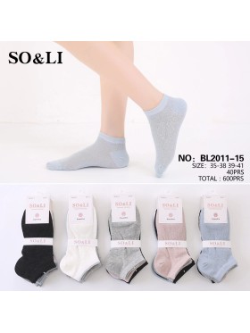 STOPKI DAMSKIE . SIZE: 35-42, (40 PAR/PACZKA) KOLOR JAK NA ZDZIĘCIU