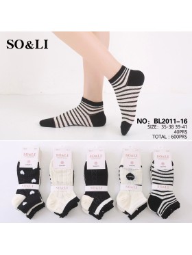 STOPKI DAMSKIE . SIZE: 35-42, (40 PAR/PACZKA) KOLOR JAK NA ZDZIĘCIU