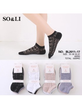 STOPKI DAMSKIE . SIZE: 35-42, (40 PAR/PACZKA) KOLOR JAK NA ZDZIĘCIU