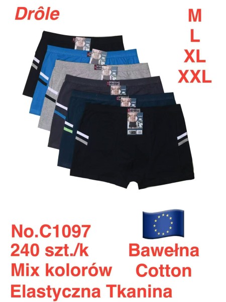 BOKSERKI MĘSKIE. SIZE M-2XL (24 SZT/PACZKA) KOLOR JAK NA ZDZIĘCIU