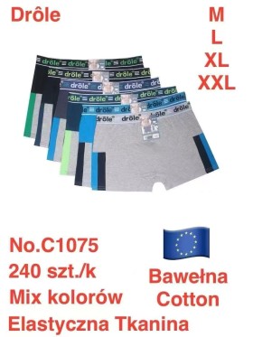 BOKSERKI MĘSKIE. SIZE M-2XL (24 SZT/PACZKA) KOLOR JAK NA ZDZIĘCIU