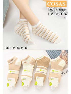 SKARPETY / STOPKI DAMSKIE. SIZE 35-42 (40 PAR/PACZKA) KOLOR JAK NA ZDZIĘCIU