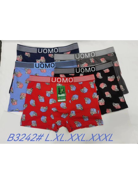 BOKSERKI MIĘSKIE .SIZE: L-3XL, (24 SZT/PACZKA) KOLOR JAK NA ZDZIĘCIU