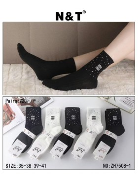 SKARPETY DAMSKIE .SIZE: 35-41, (40 PAR/PACZKA) KOLOR JAK NA ZDZIĘCIU