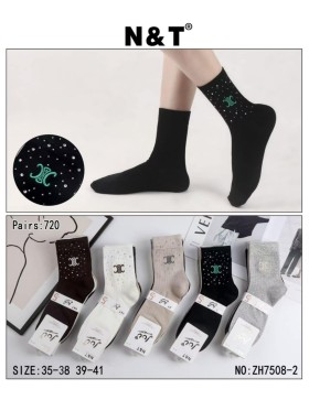 SKARPETY DAMSKIE .SIZE: 35-41, (40 PAR/PACZKA) KOLOR JAK NA ZDZIĘCIU
