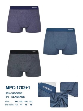 BOKSERKI MĘSKIE .SIZE: 4XL-7XL, (24 SZT/PACZKA) KOLOR JAK NA ZDZIĘCIU