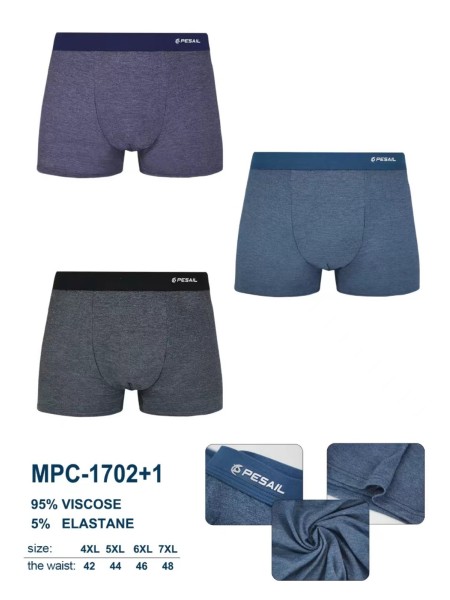 BOKSERKI MĘSKIE .SIZE: 4XL-7XL, (24 SZT/PACZKA) KOLOR JAK NA ZDZIĘCIU