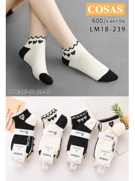 SKARPETY / STOPKI DAMSKIE .SIZE: 35-42, (40 PAR/PACZKA) KOLOR JAK NA ZDZIĘCIU