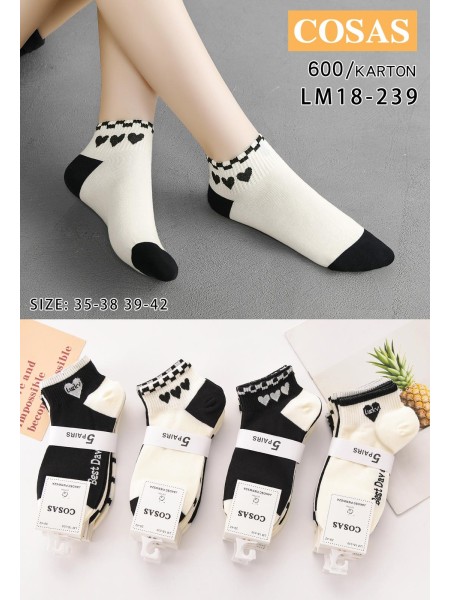 SKARPETY / STOPKI DAMSKIE .SIZE: 35-42, (40 PAR/PACZKA) KOLOR JAK NA ZDZIĘCIU
