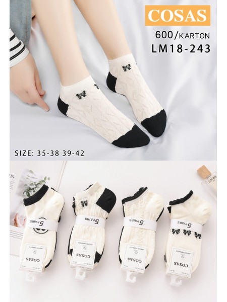 SKARPETY / STOPKI DAMSKIE .SIZE: 35-42, (40 PAR/PACZKA) KOLOR JAK NA ZDZIĘCIU