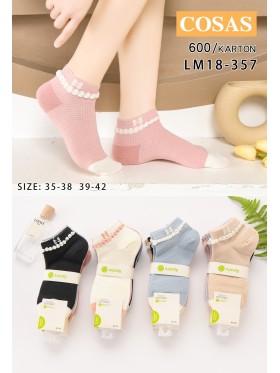 SKARPETY / STOPKI DAMSKIE .SIZE: 35-42, (40 PAR/PACZKA) KOLOR JAK NA ZDZIĘCIU
