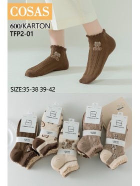 SKARPETY / STOPKI DAMSKIE .SIZE: 35-42, (40 PAR/PACZKA) KOLOR JAK NA ZDZIĘCIU
