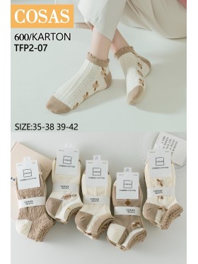 SKARPETY / STOPKI DAMSKIE .SIZE: 35-42, (40 PAR/PACZKA) KOLOR JAK NA ZDZIĘCIU