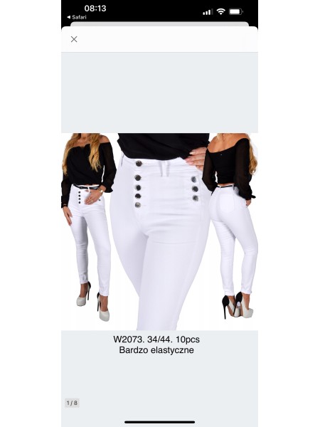Spodnie Jeansy damskie  , Size 34-44,paczka 10szt,
