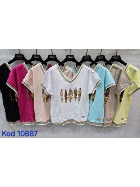 Bluzki damskie Tureckie, standard,paczka 12szt,mix kolor